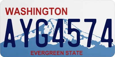 WA license plate AYG4574
