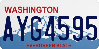 WA license plate AYG4595