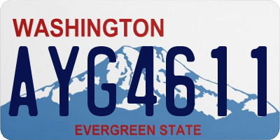 WA license plate AYG4611