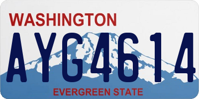WA license plate AYG4614
