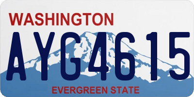WA license plate AYG4615