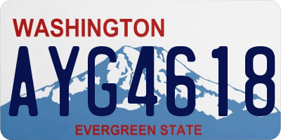 WA license plate AYG4618