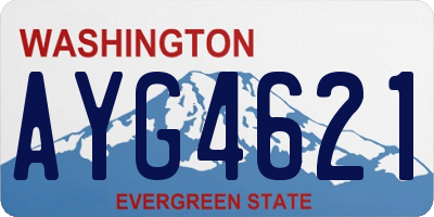 WA license plate AYG4621
