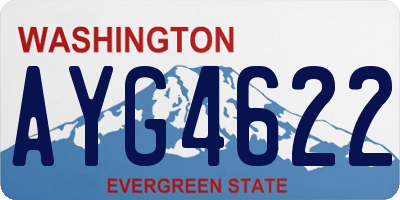 WA license plate AYG4622