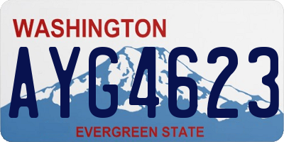 WA license plate AYG4623