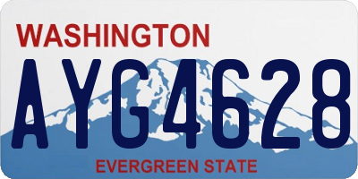 WA license plate AYG4628