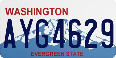 WA license plate AYG4629