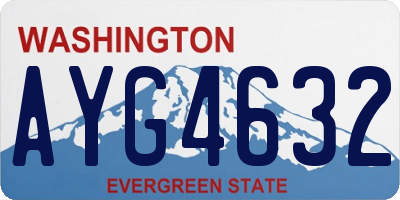 WA license plate AYG4632