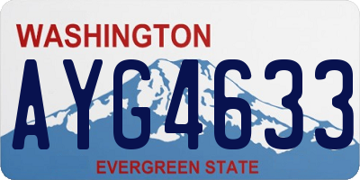 WA license plate AYG4633