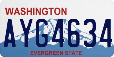 WA license plate AYG4634