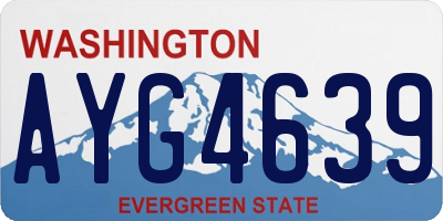 WA license plate AYG4639