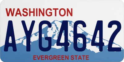 WA license plate AYG4642