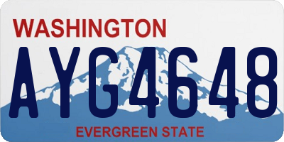 WA license plate AYG4648