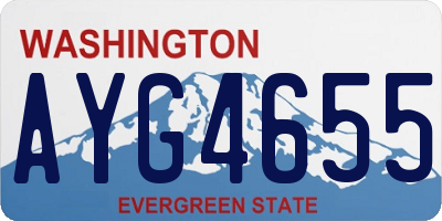 WA license plate AYG4655