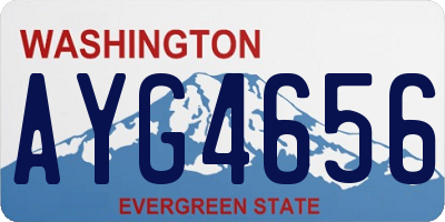 WA license plate AYG4656