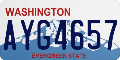 WA license plate AYG4657