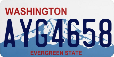 WA license plate AYG4658