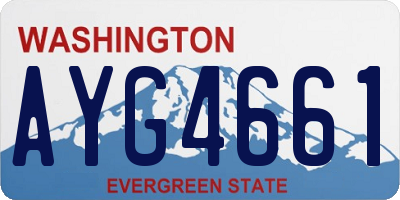 WA license plate AYG4661