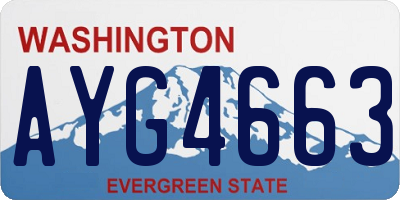 WA license plate AYG4663