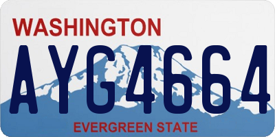 WA license plate AYG4664