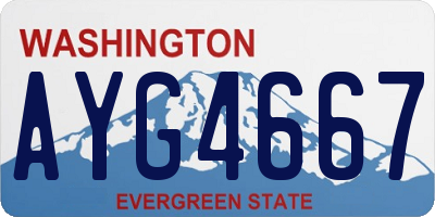 WA license plate AYG4667