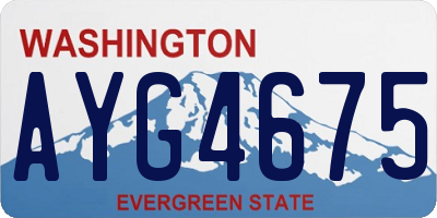 WA license plate AYG4675