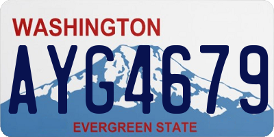 WA license plate AYG4679