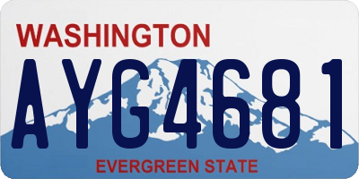 WA license plate AYG4681