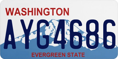 WA license plate AYG4686