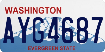 WA license plate AYG4687