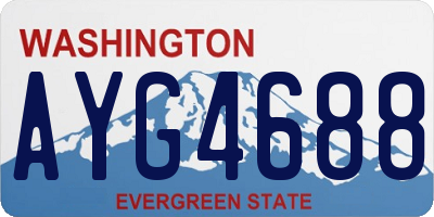 WA license plate AYG4688
