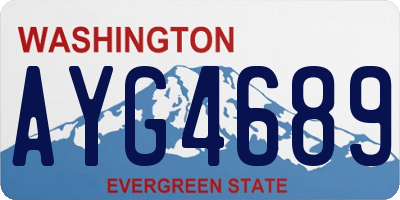 WA license plate AYG4689