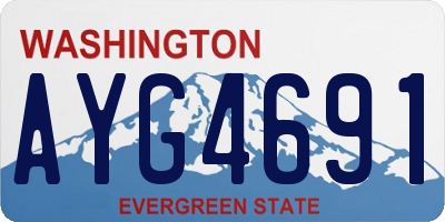 WA license plate AYG4691