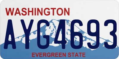 WA license plate AYG4693