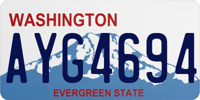 WA license plate AYG4694