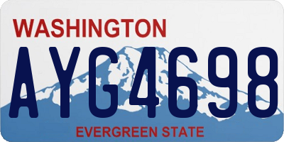 WA license plate AYG4698