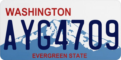 WA license plate AYG4709