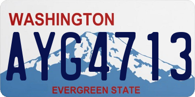 WA license plate AYG4713