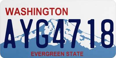 WA license plate AYG4718