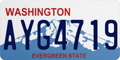 WA license plate AYG4719