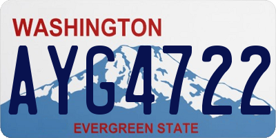 WA license plate AYG4722