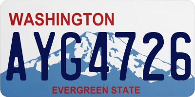 WA license plate AYG4726