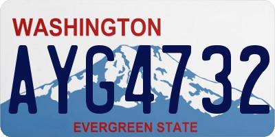 WA license plate AYG4732