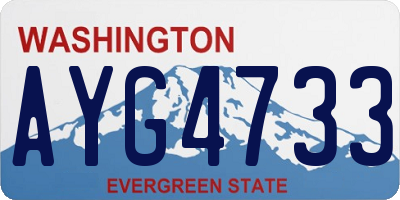 WA license plate AYG4733