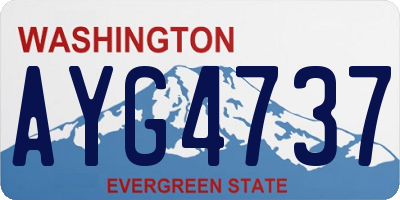 WA license plate AYG4737