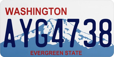 WA license plate AYG4738