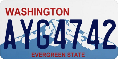 WA license plate AYG4742