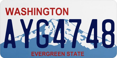 WA license plate AYG4748