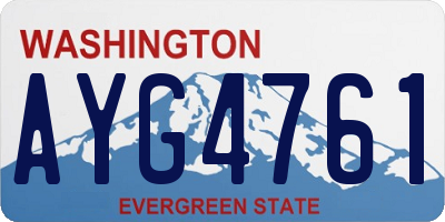 WA license plate AYG4761