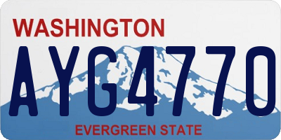 WA license plate AYG4770